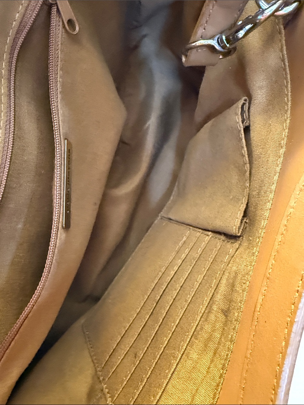 Valerie Stevens Brown and Cream Striped Woven Tote NWT - Picture 7 of 12